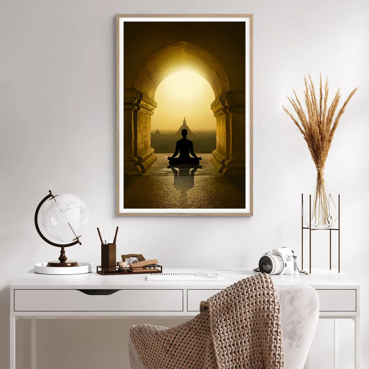 Poster în ramă de stejar deschis - Armonie completă - 61x91 cm