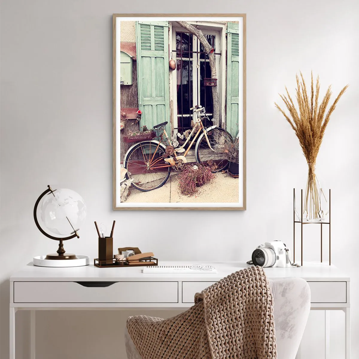 Poster in einem Rahmen aus heller Eiche - Es lebe die Provinz - 61x91 cm