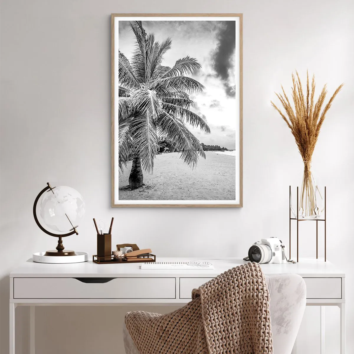 Affiche dans un chêne clair - Poster - Quand tu aspires à la solitude - 61x91 cm