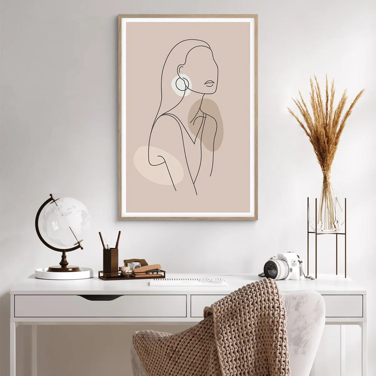 Pôster com moldura de carvalho claro - Um ícone da feminilidade - 61x91 cm