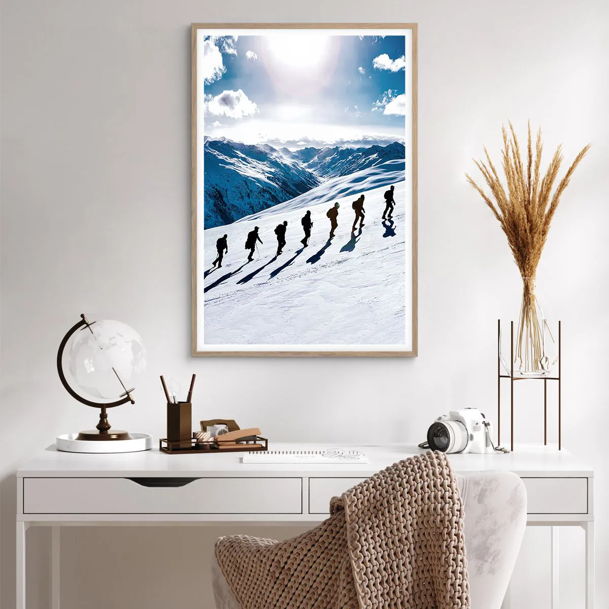 Póster en marco roble claro - Equipo de conquistadores - 61x91 cm