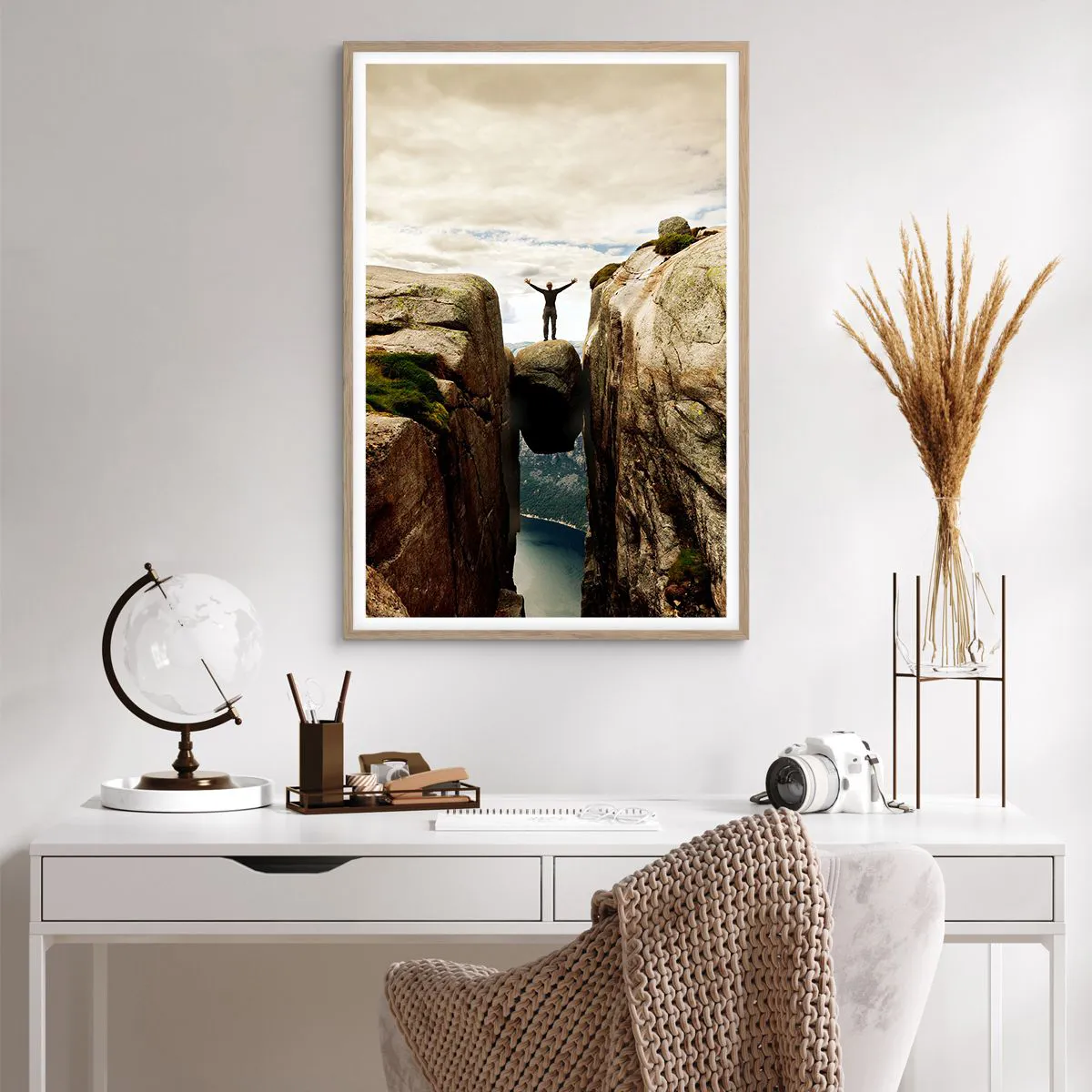 Affiche dans un chêne clair - Poster - Comment vous sentez-vous§ - 61x91 cm