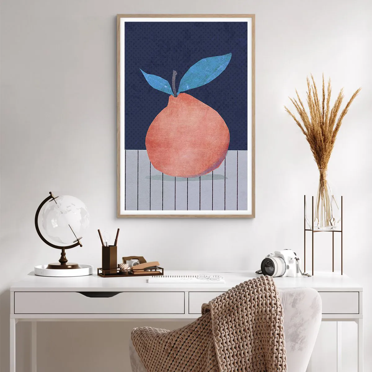 Poszter világos tölgy keretben - Domborúság és sík - 61x91 cm