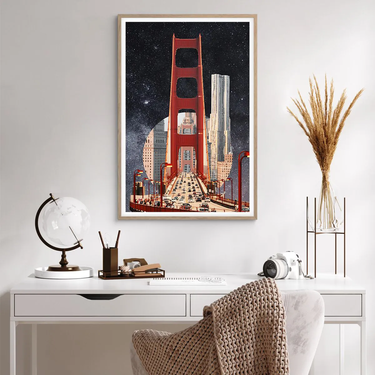 Plakat w ramie jasny dąb - Zawsze w centrum - 61x91 cm