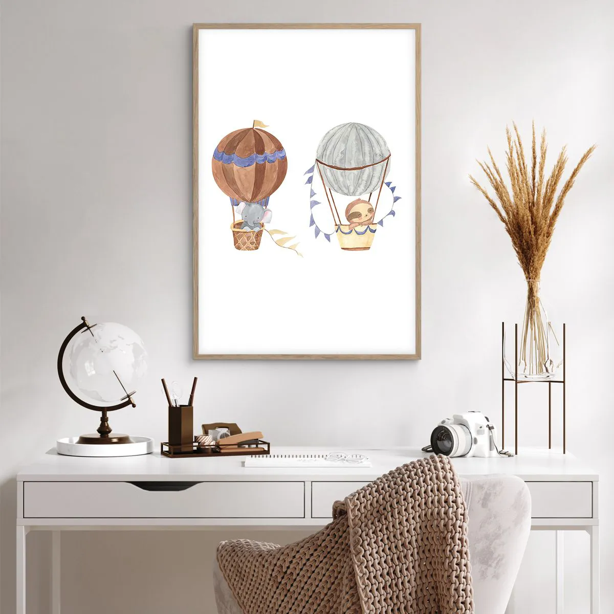 Poszter világos tölgy keretben - Barátok egy utazáson - 61x91 cm