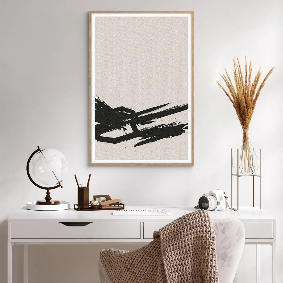 Plakát v rámu světlý dub - Nezastavitelná hybnost - 61x91 cm