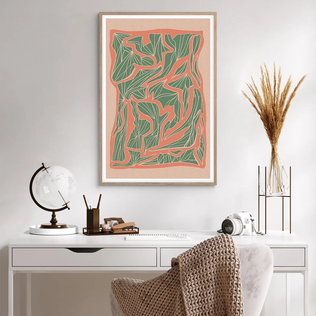 Poster in light oak frame - Struggles of Colar and Green - 61x91 cm