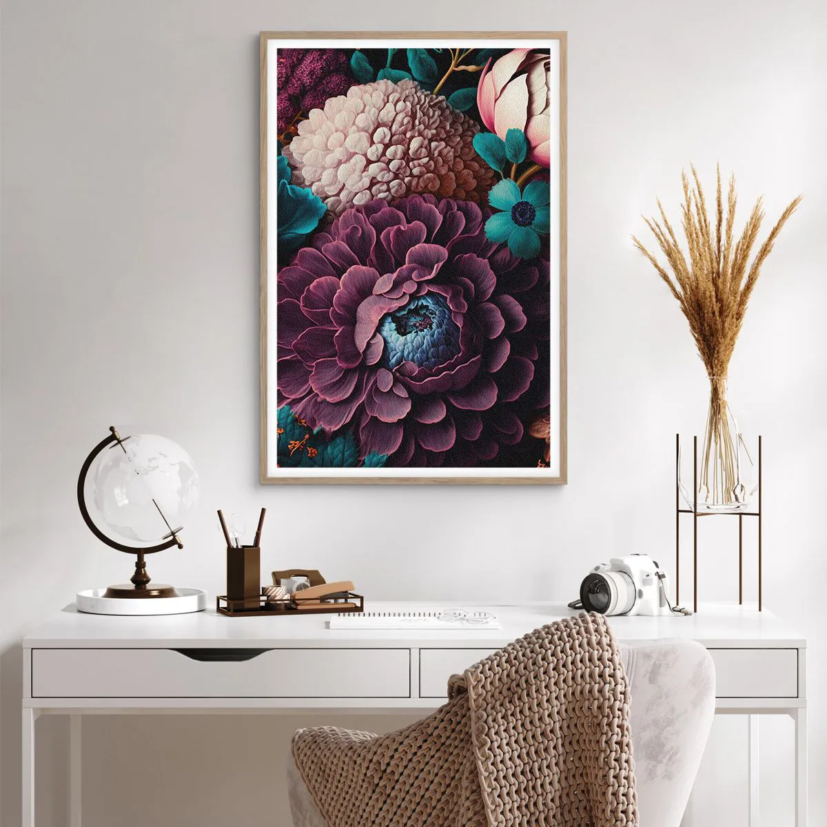 Affiche dans un chêne clair - Poster - La nature en abondance - 61x91 cm