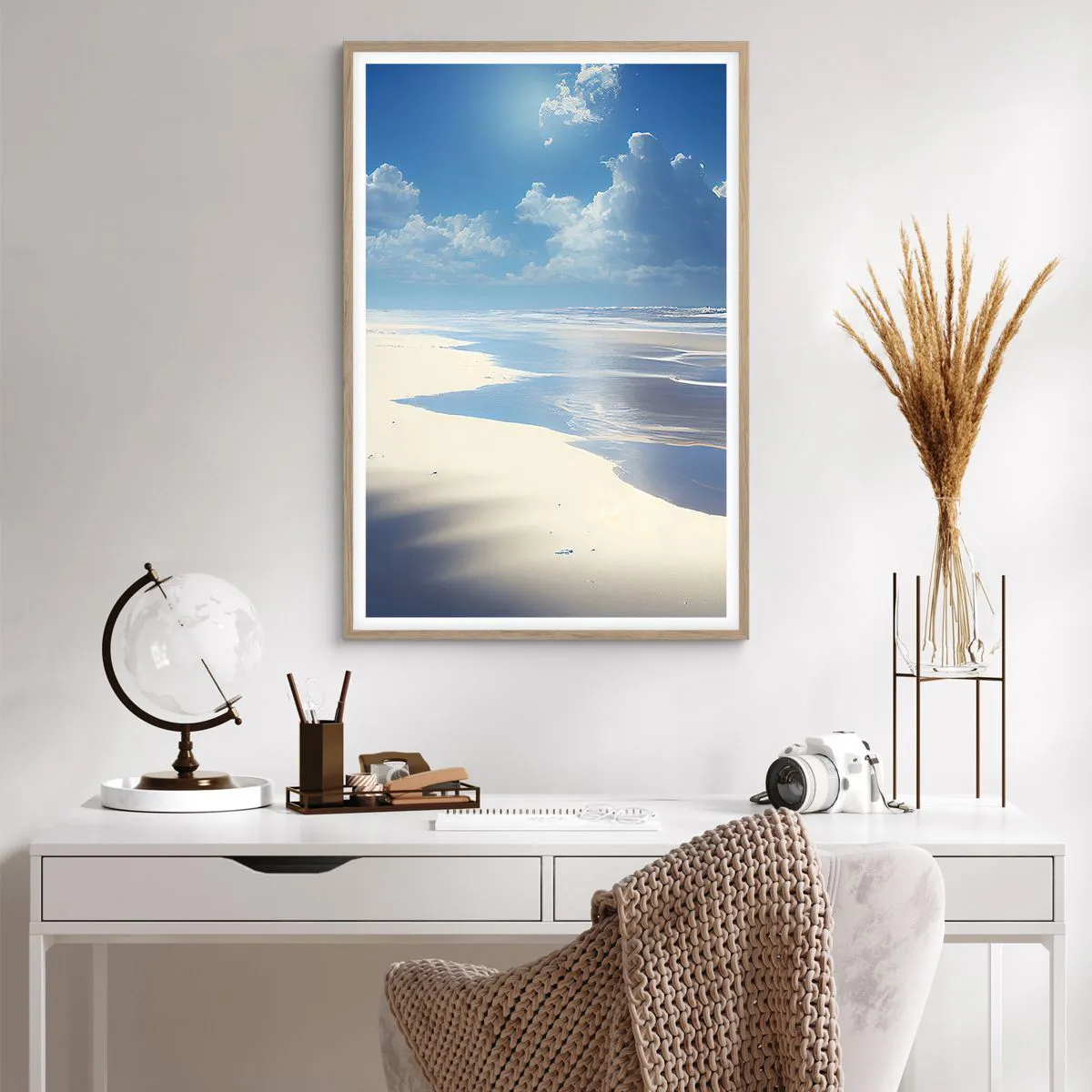 Affiche dans un chêne clair - Poster - Des vacances paradisiaques - 61x91 cm