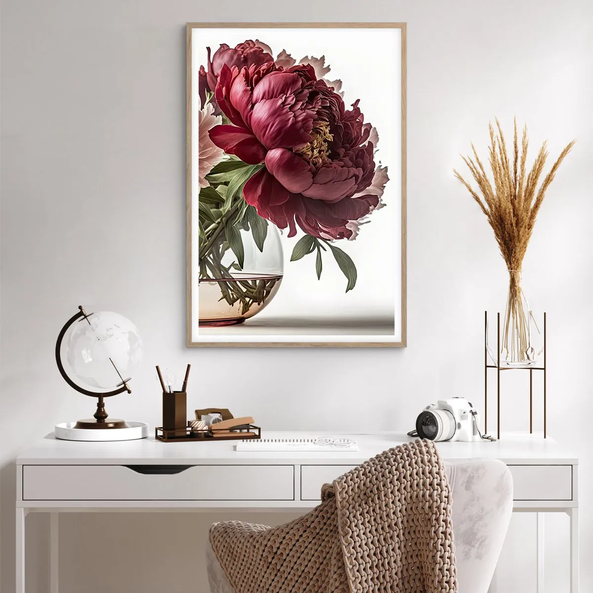 Póster en marco roble claro - En plena floración de la belleza - 61x91 cm