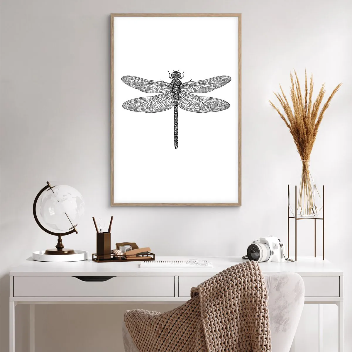 Poster in light oak frame - Precision of Nature - 61x91 cm