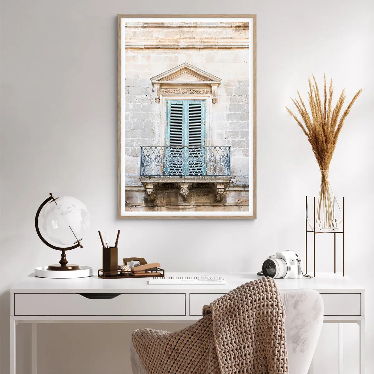 Póster en marco roble claro - El encanto único de Italia - 61x91 cm