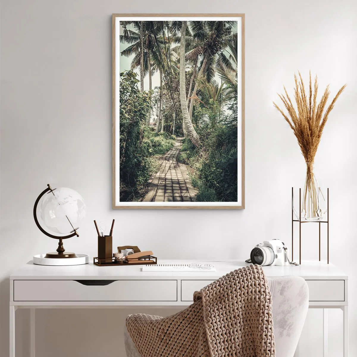 Een poster in een licht eiken lijst - Palmsteeg - 61x91 cm