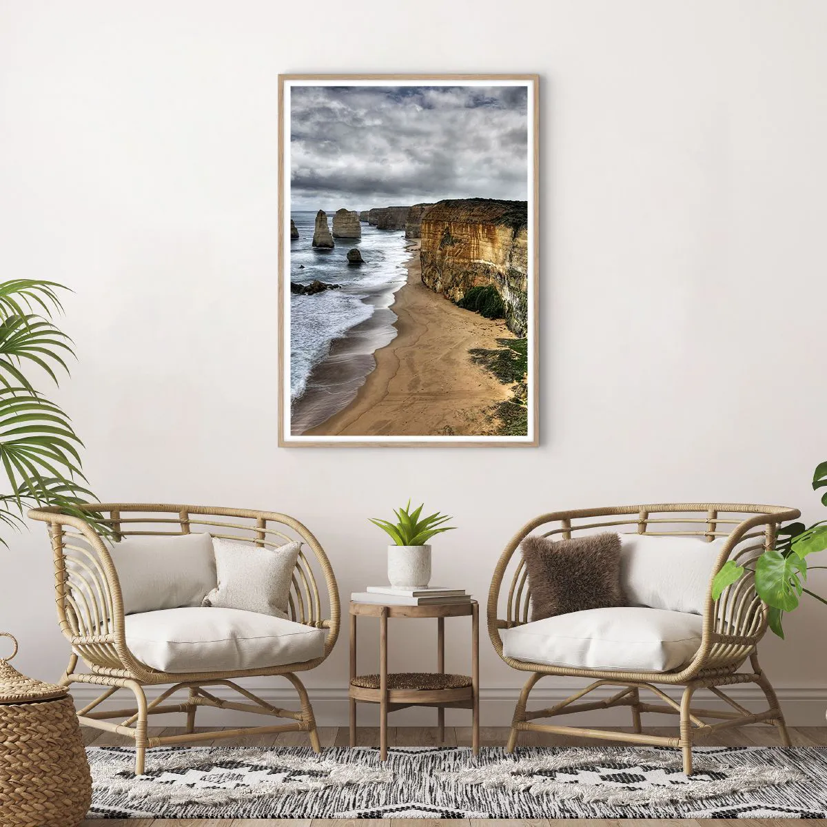 Póster en marco roble claro - Belleza en bruto - 70x100 cm