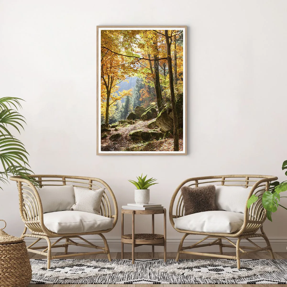 Poster in light oak frame - Time for Rest - 70x100 cm