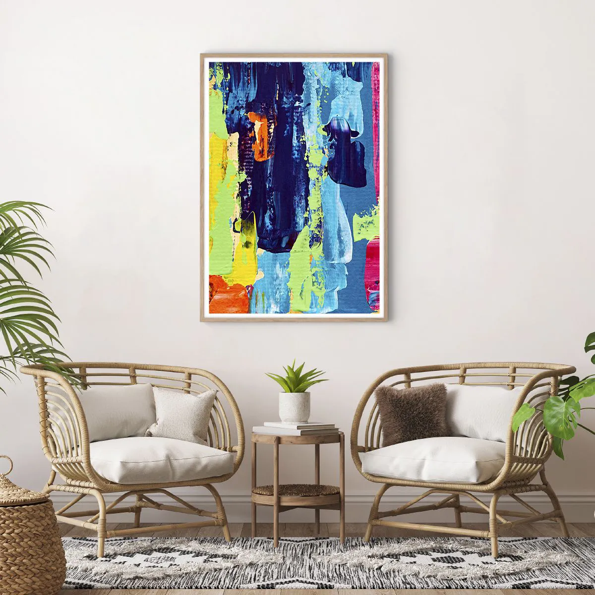 Poster în ramă de stejar deschis - Viața este frumoasă! - 70x100 cm