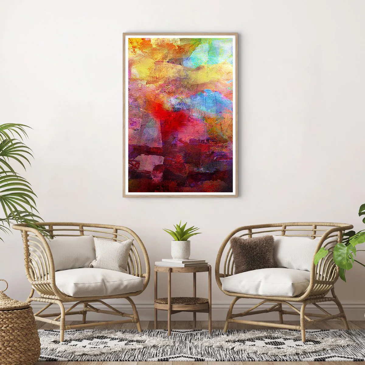 Plakat w ramie jasny dąb - Zajrzeć do środka tęczy - 70x100 cm