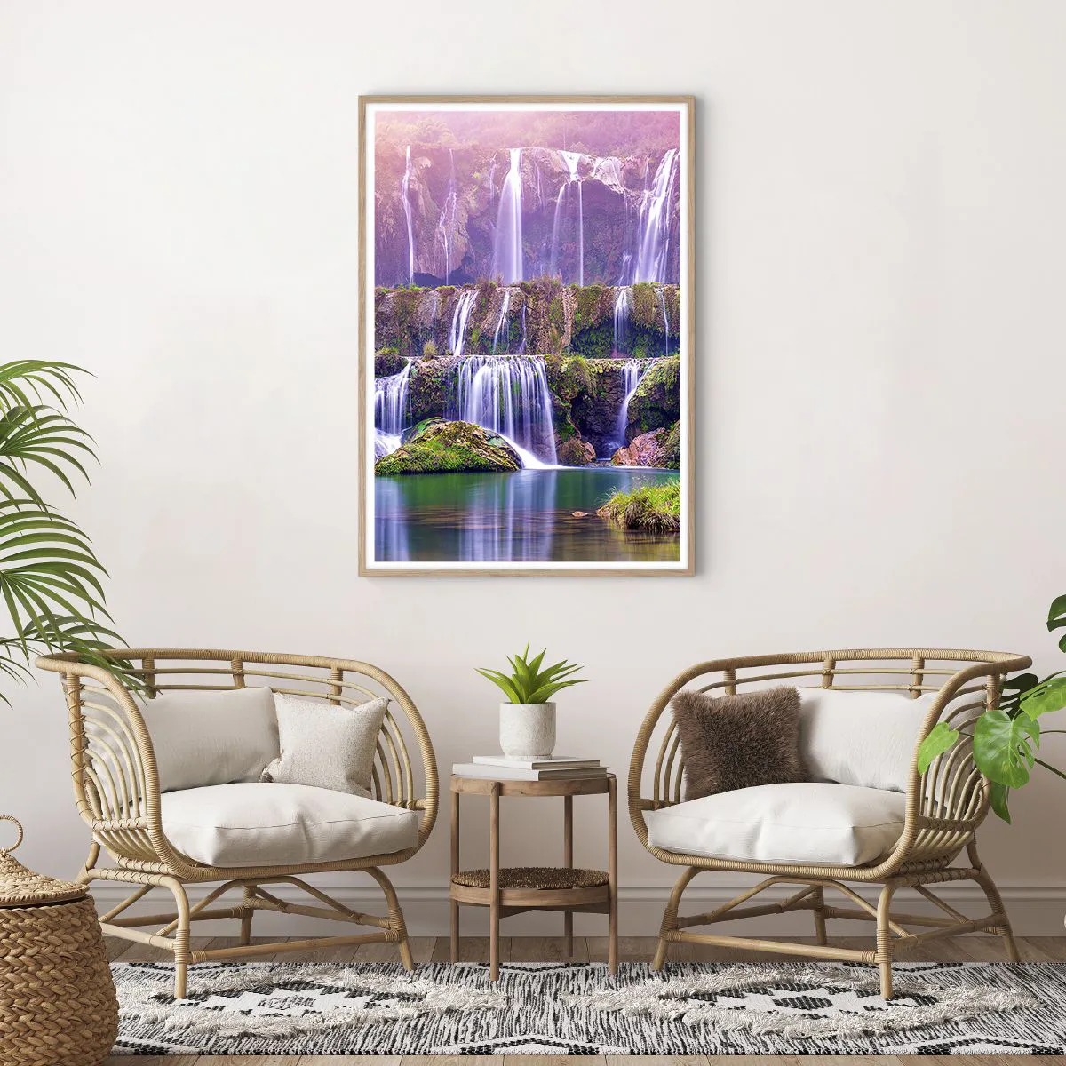 Affisch i ram av ljusek - Trappan till himlen - 70x100 cm