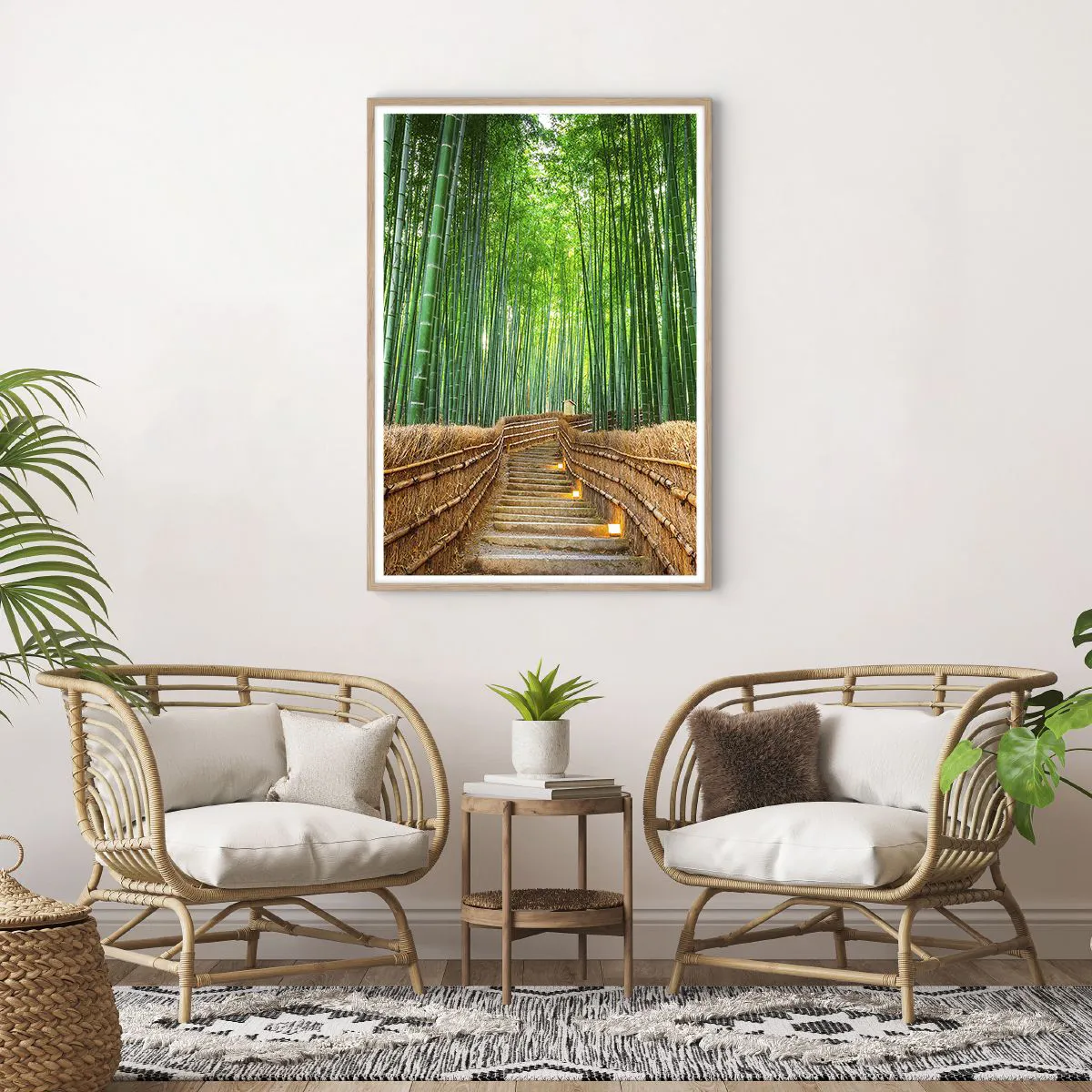 Poster in einem Rahmen aus heller Eiche - Die Essenz der asiatischen Natur - 70x100 cm