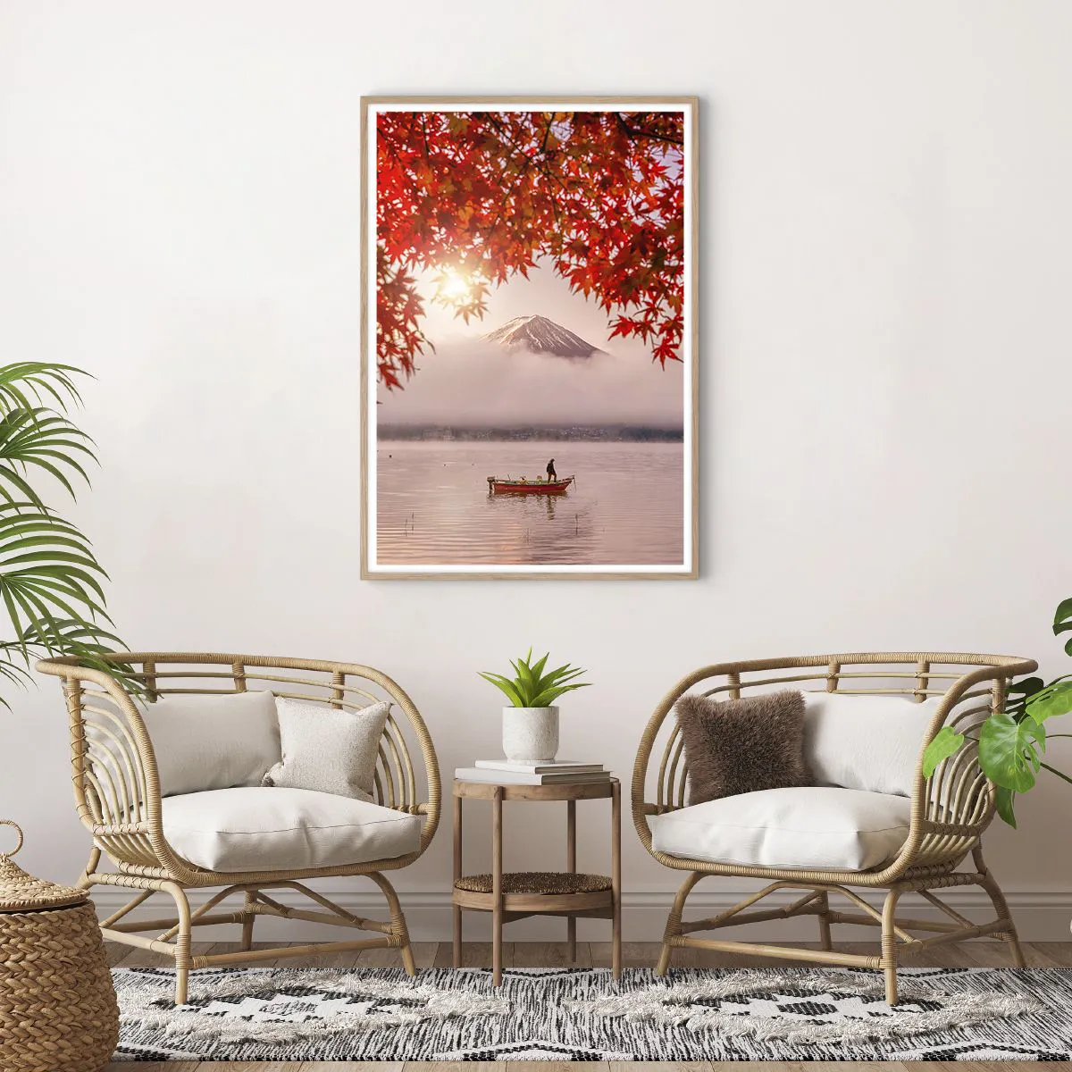 Poster in light oak frame - In Japanese Style - 70x100 cm
