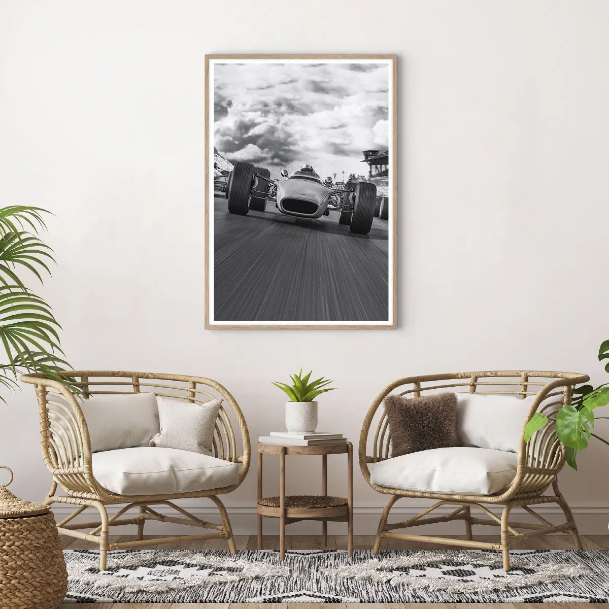 Póster en marco roble claro - ¡Hay poder! - 70x100 cm