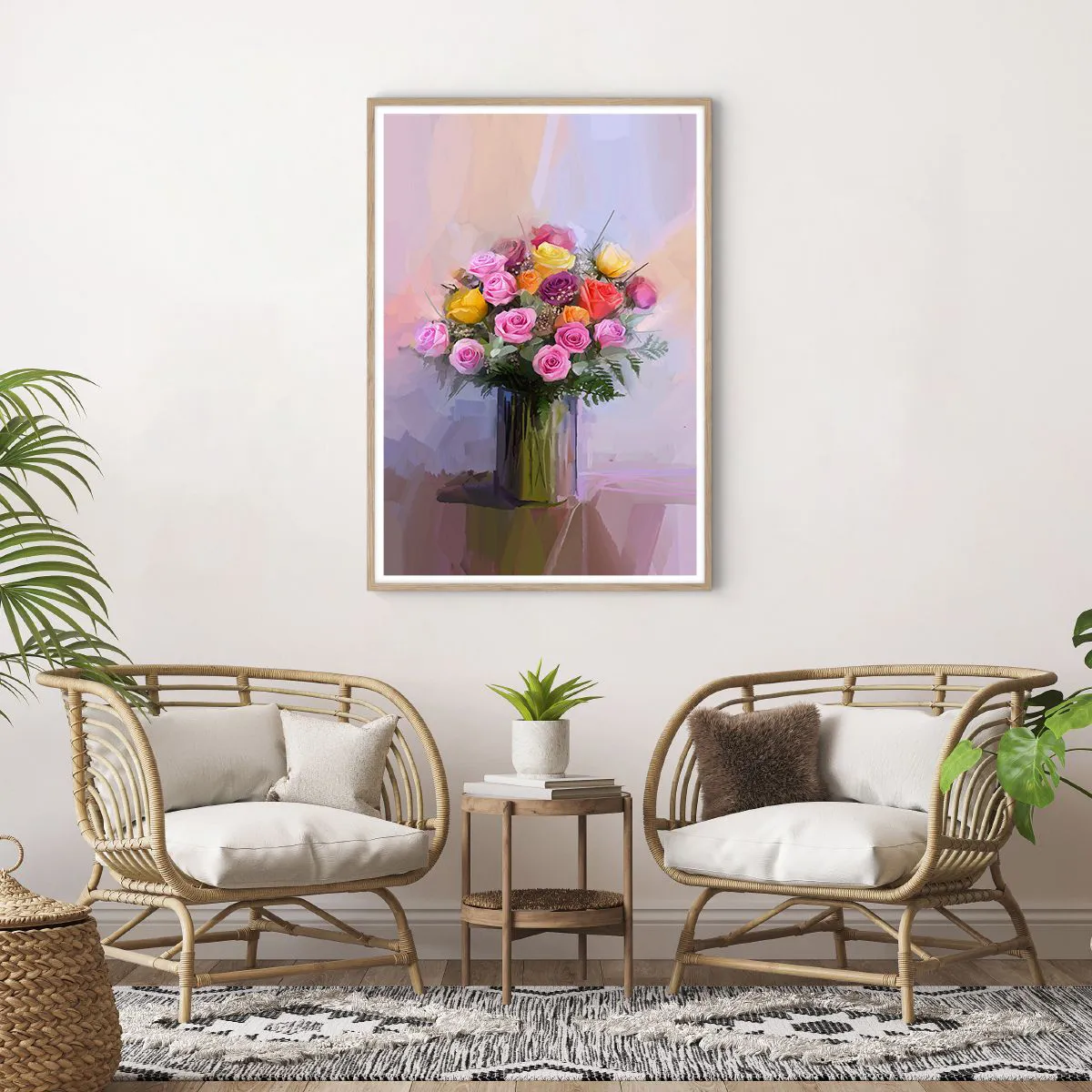 Poster in light oak frame - Retained Beauty - 70x100 cm