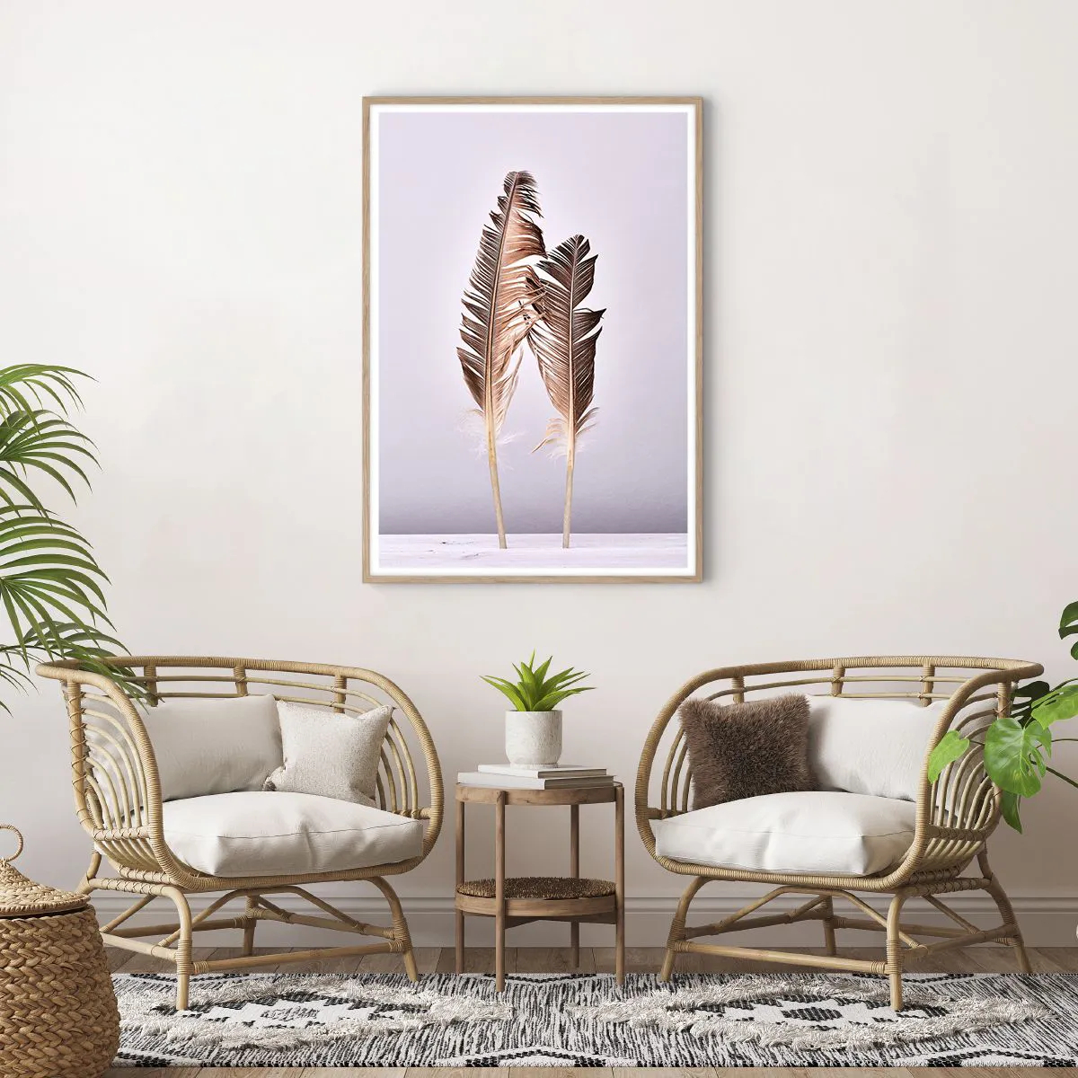 Póster en marco roble claro - Contra la nada - 70x100 cm