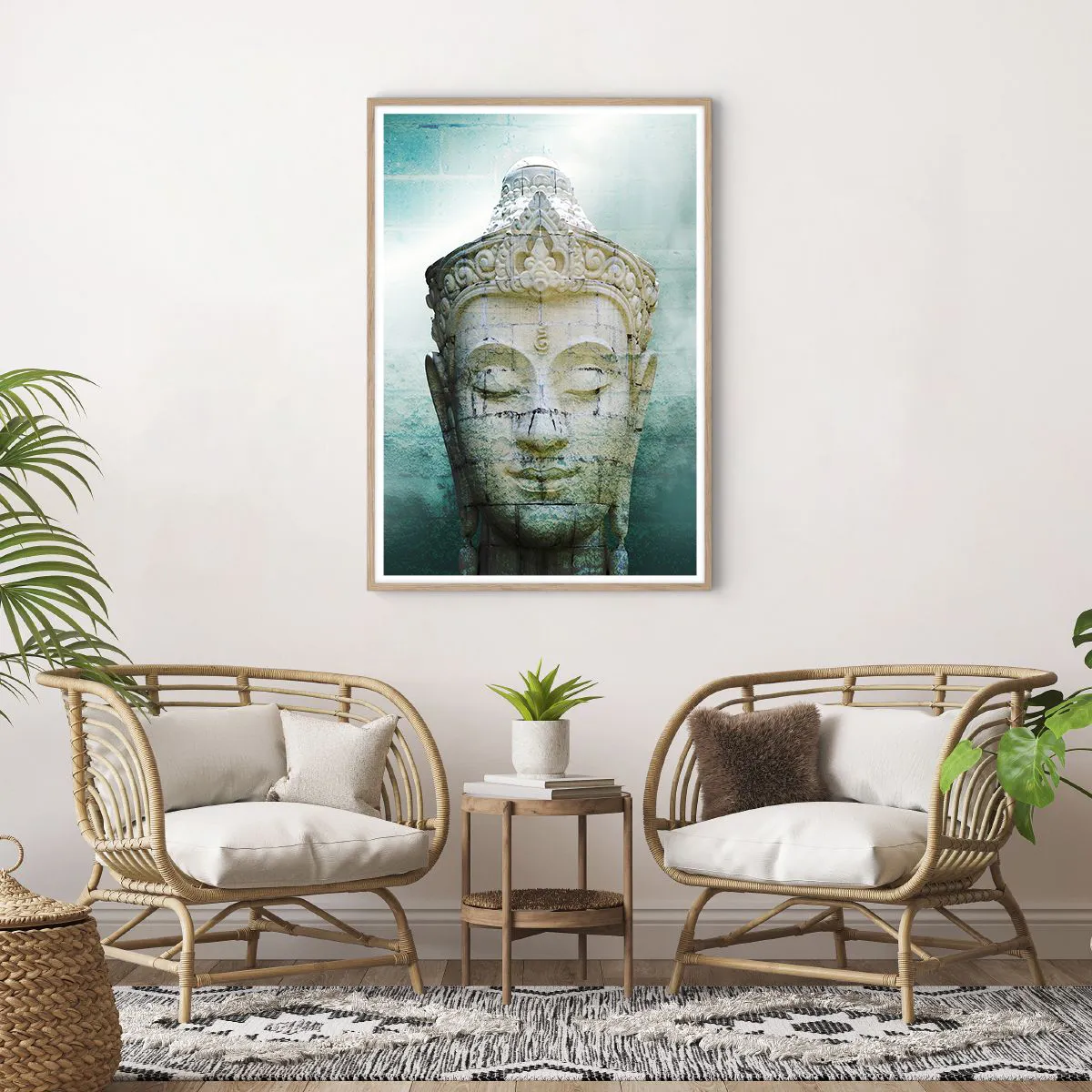 Poszter világos tölgy keretben - A fény kérése - 70x100 cm