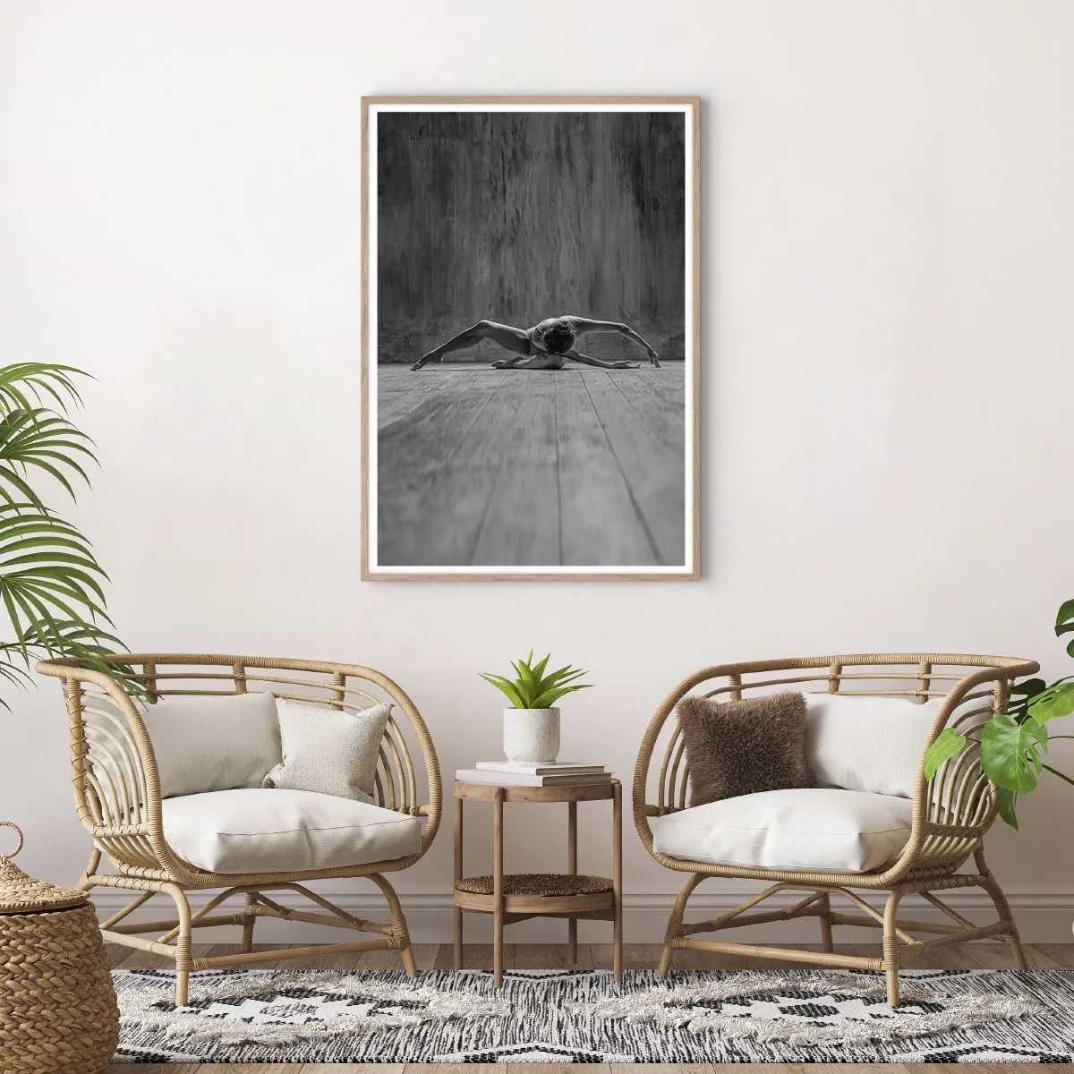 Affiche dans un chêne clair - Poster - Symétrie trouvée - 70x100 cm