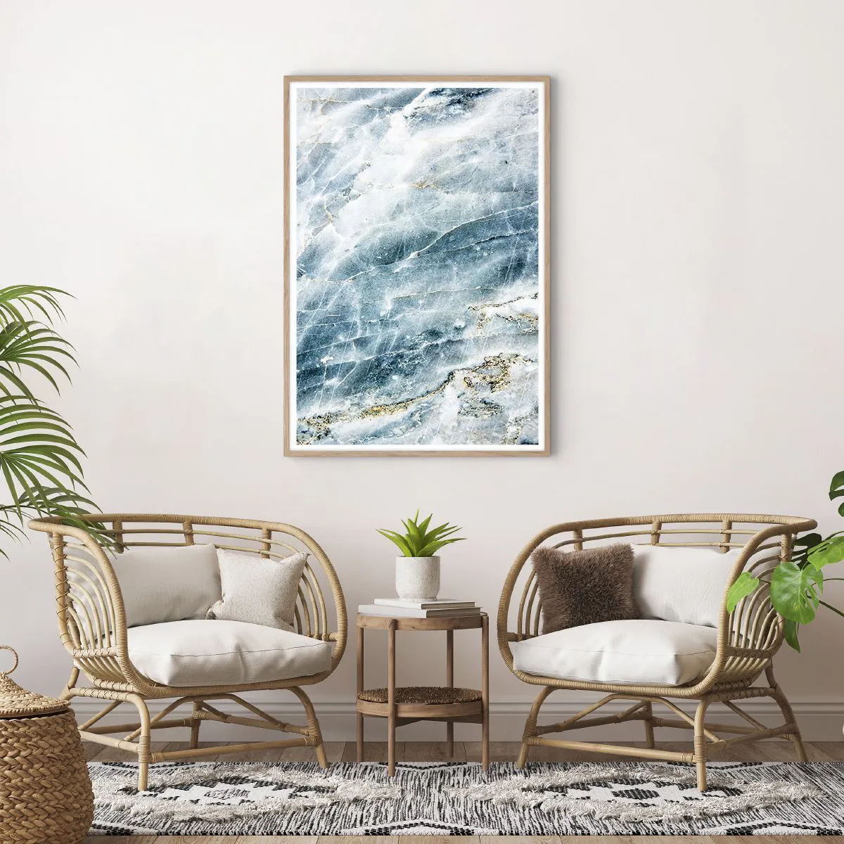 Affiche dans un chêne clair - Poster - Monde de glace - 70x100 cm