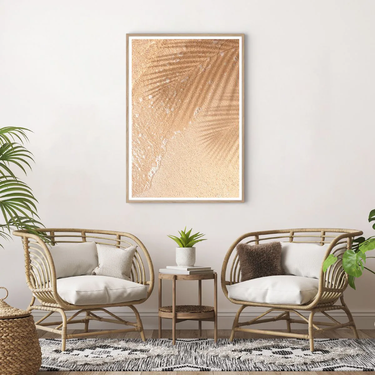 Affiche dans un chêne clair - Poster - Ombre d'un été chaud - 70x100 cm