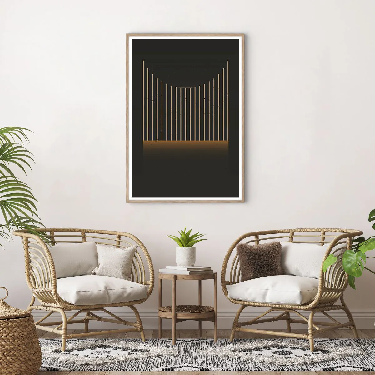 Affisch i ram av ljusek - Utforska mörkret - 70x100 cm