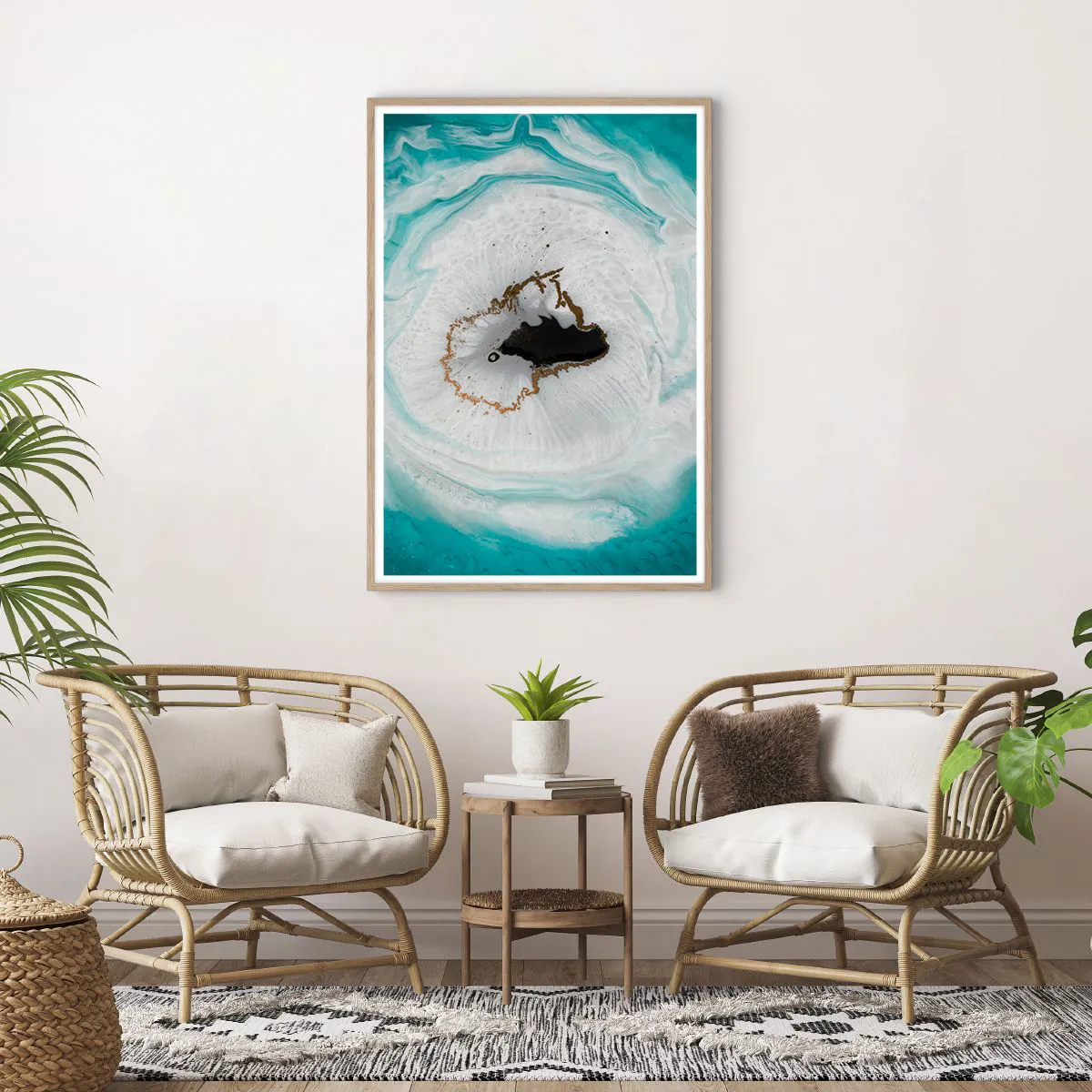 Poster in light oak frame - Into de Deep - 70x100 cm