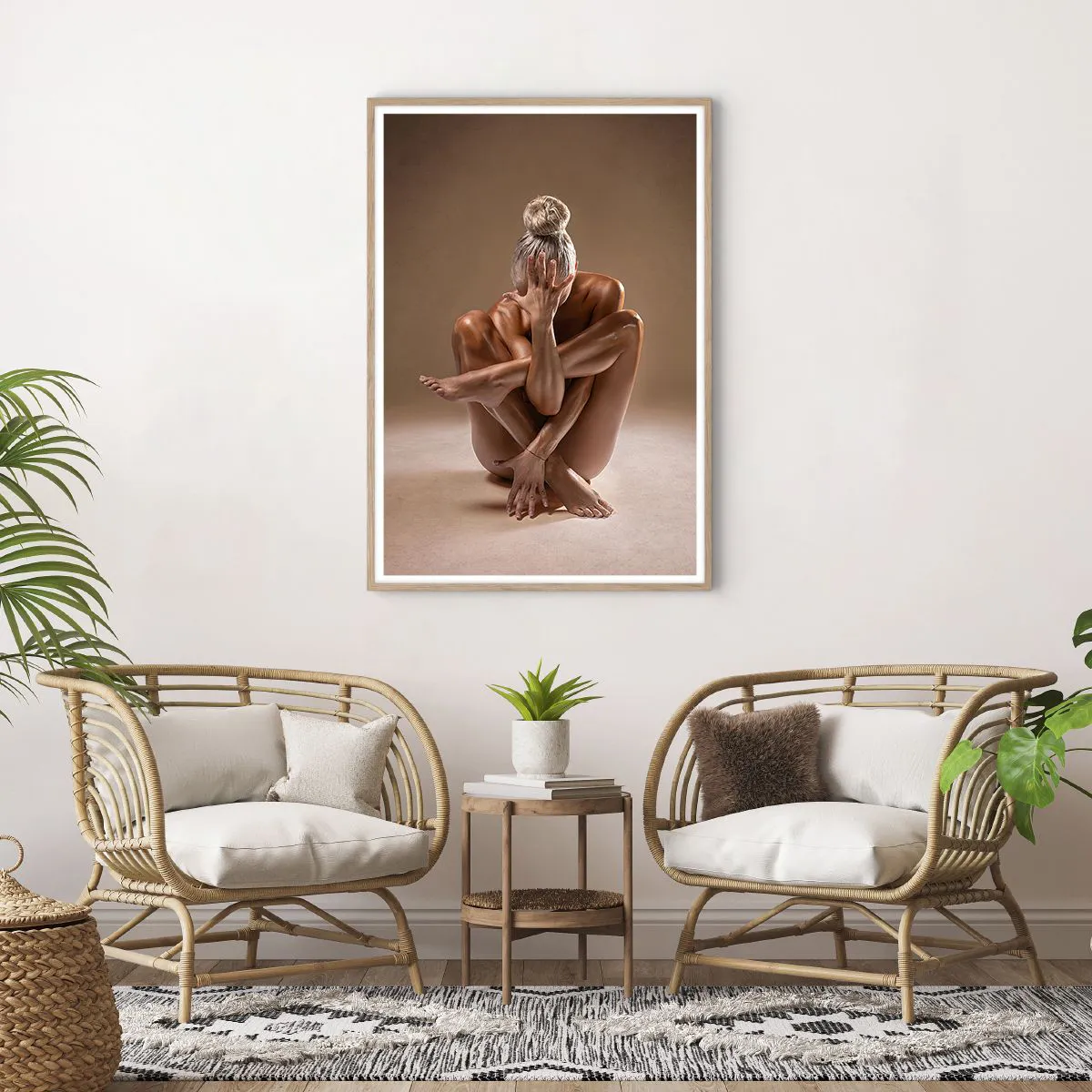 Poster in cornice rovere chiaro - Unità di corpo e anima - 70x100 cm