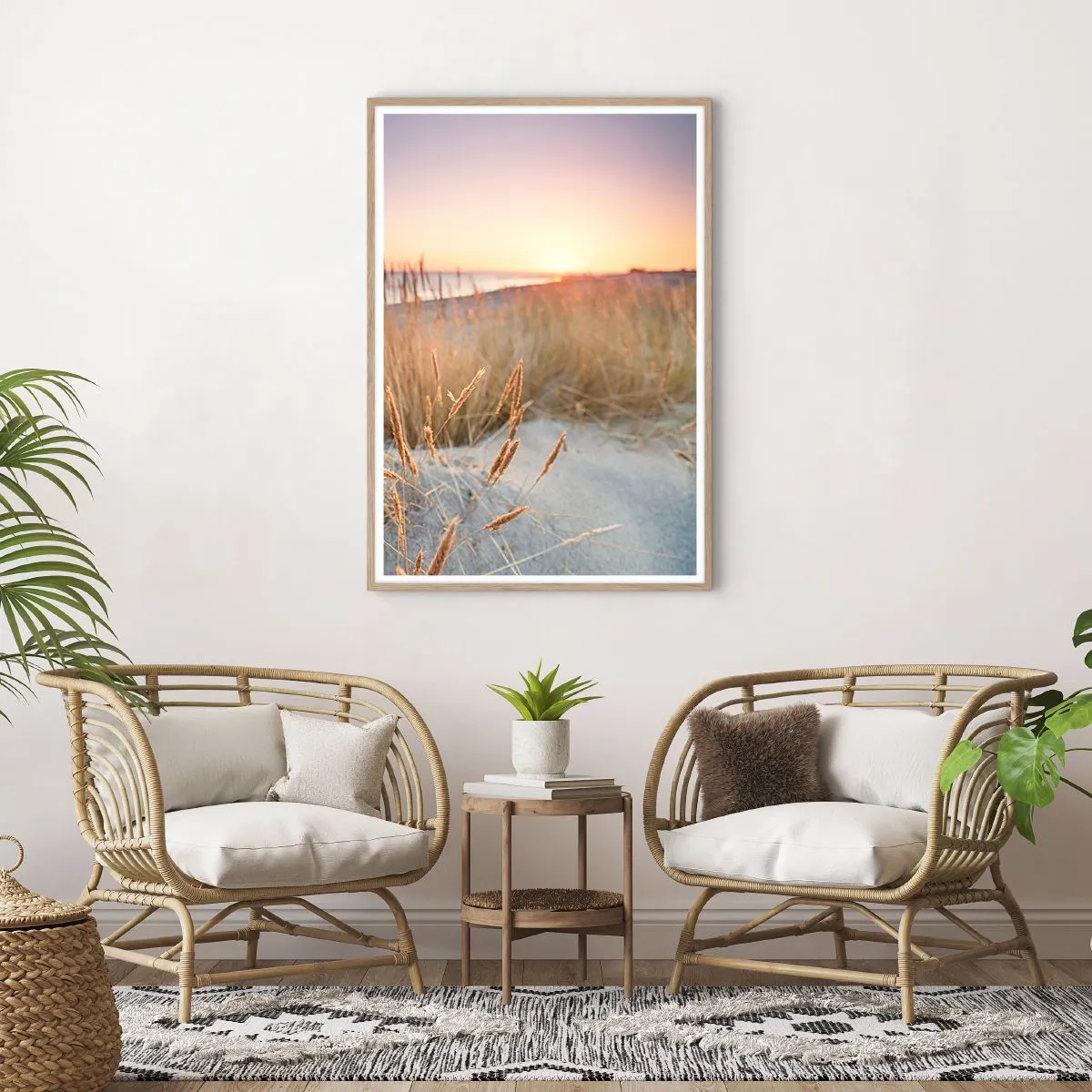 Plakat w ramie jasny dąb - Bałtycka kołysanka - 70x100 cm