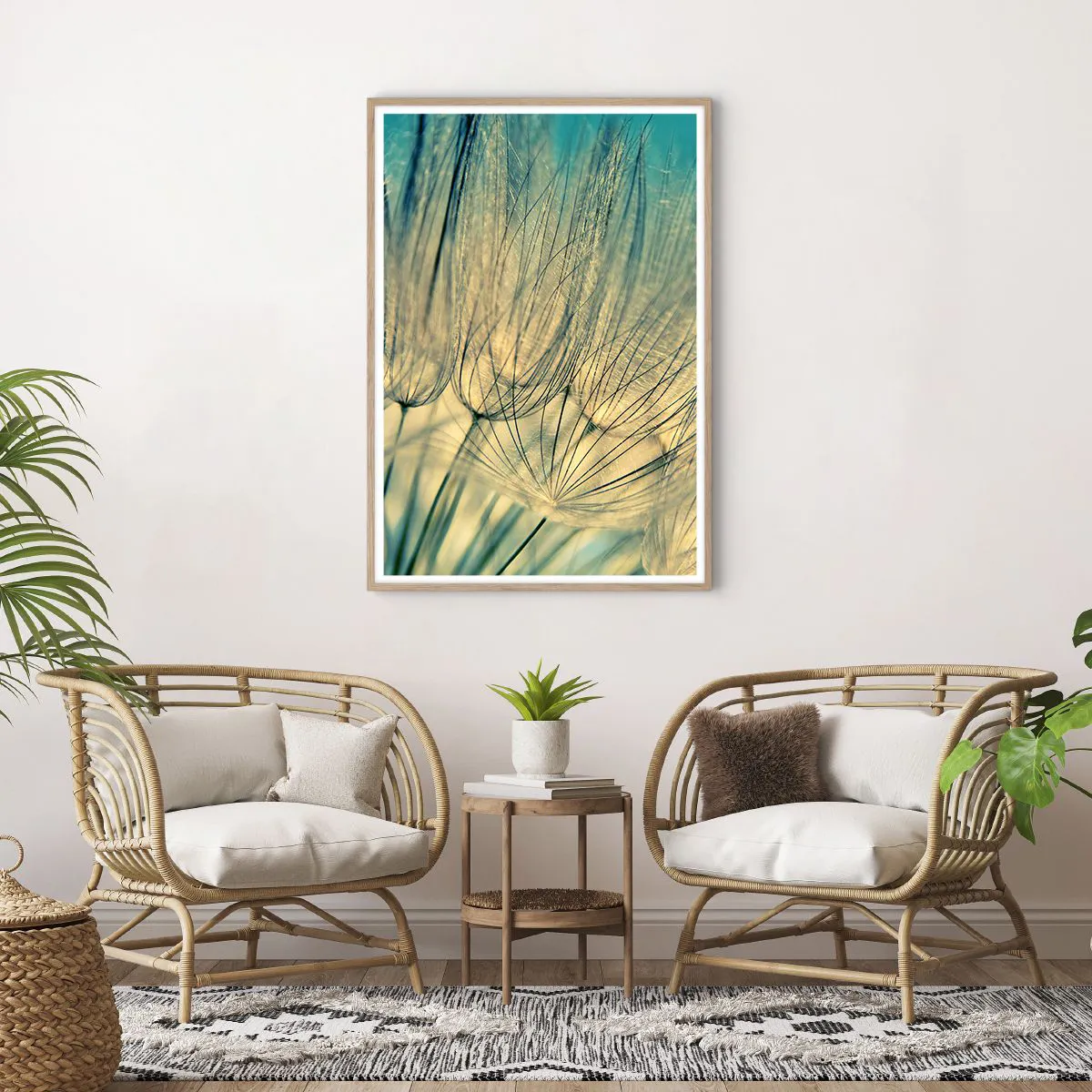 Een poster in een licht eiken lijst - In afwachting van de wind - 70x100 cm