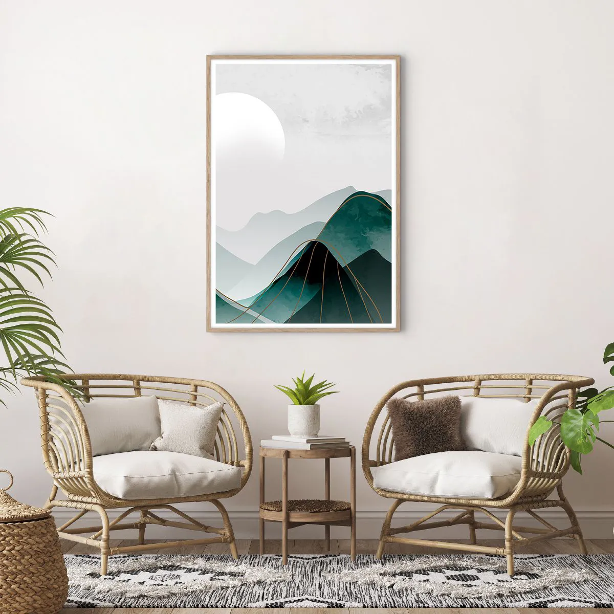 Pôster com moldura de carvalho claro - Em plena majestade - 70x100 cm