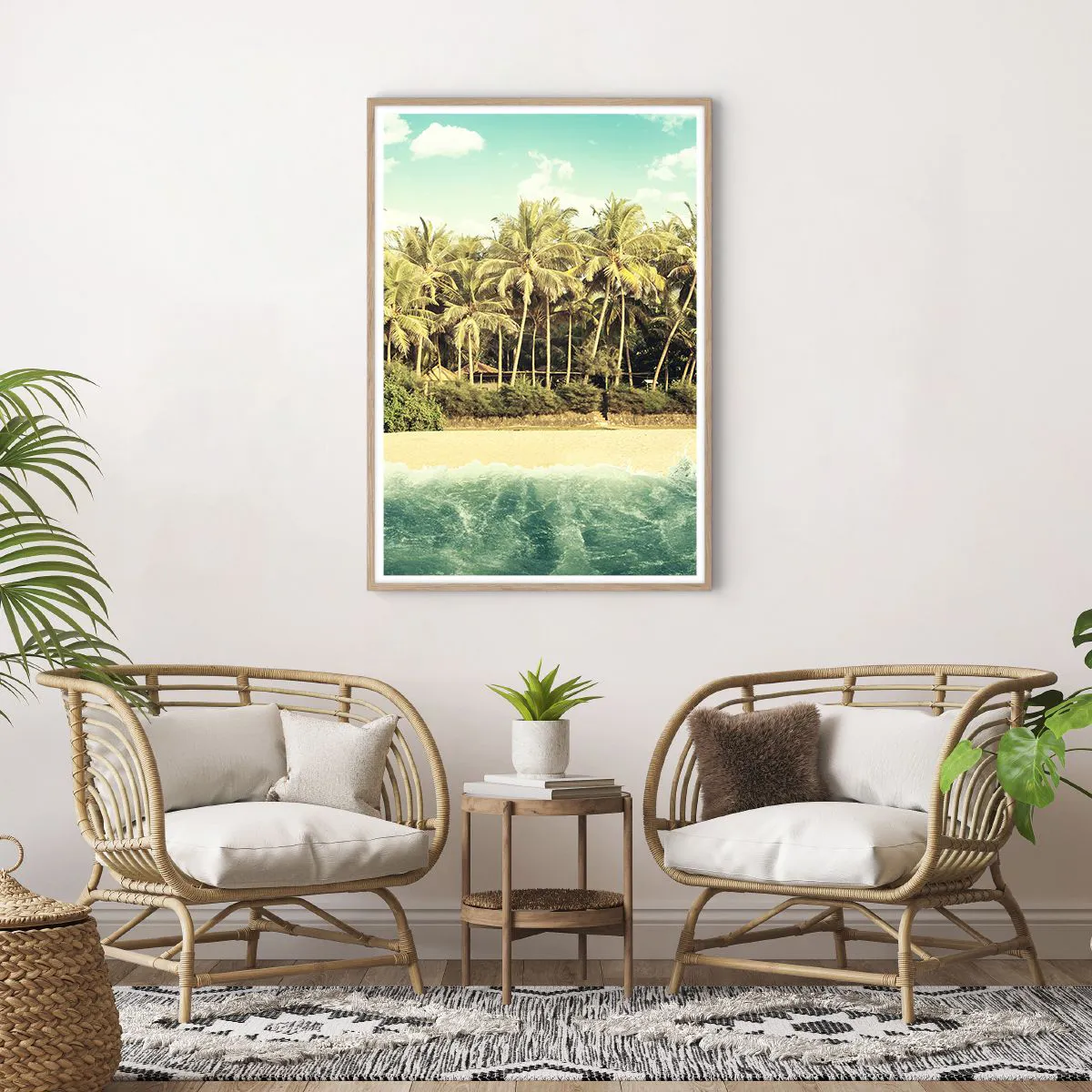 Poster în ramă de stejar deschis - Ce zici de aici? - 70x100 cm