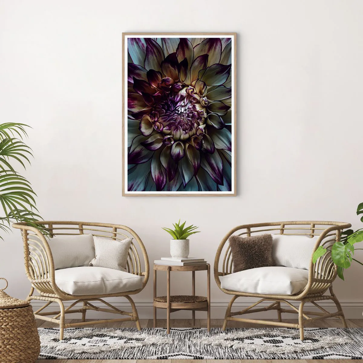 Pôster com moldura de carvalho claro - O florescimento da juventude - 70x100 cm