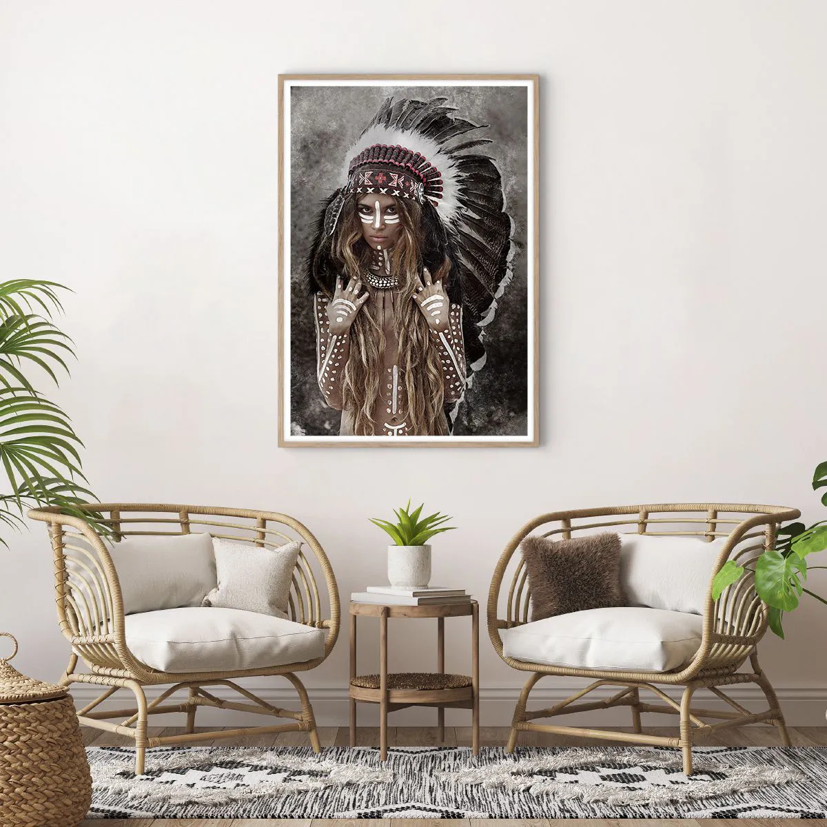 Affiche dans un chêne clair - Poster - Secret de la force de la tribu - 70x100 cm