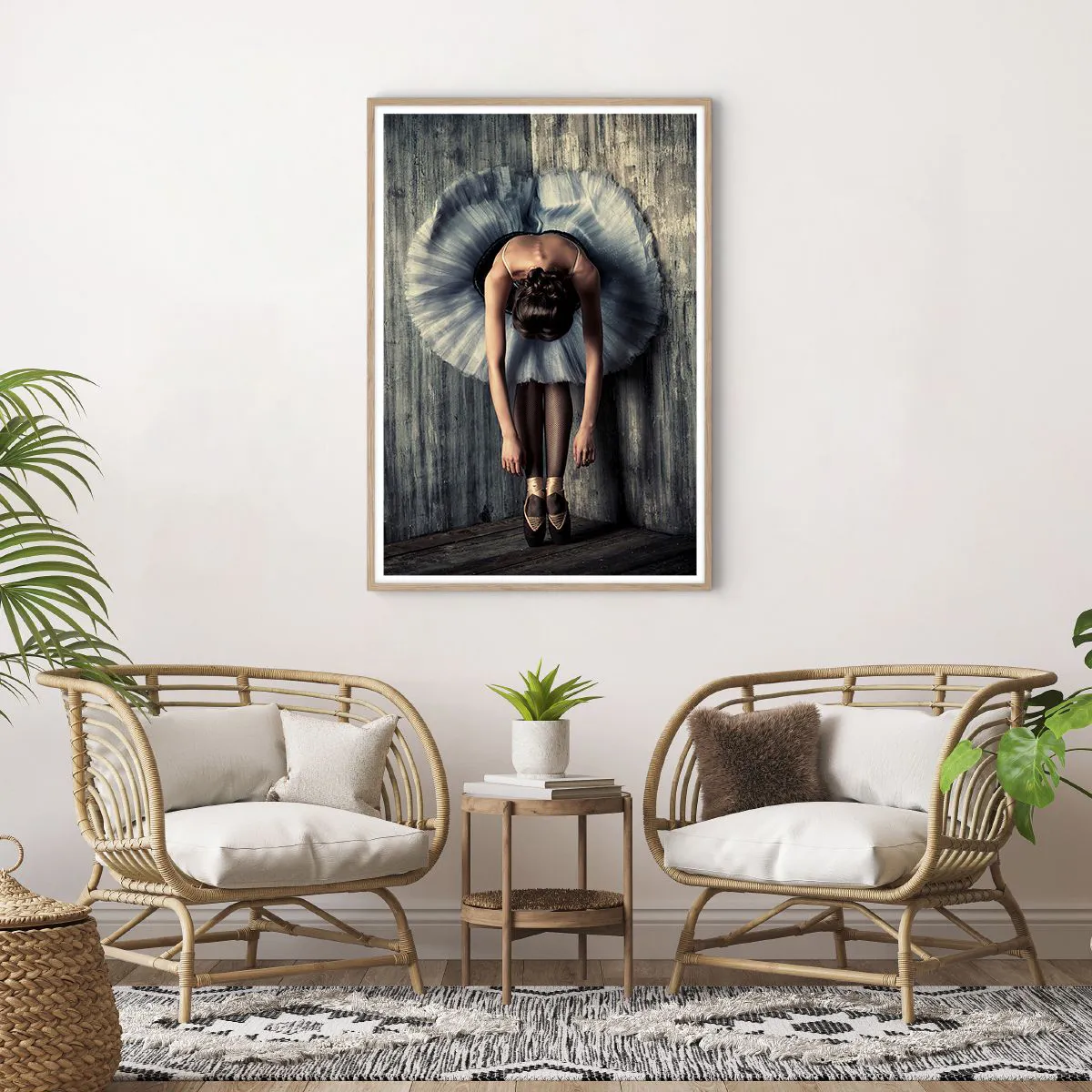 Plakát v rámu světlý dub - Když dohraje hudba - 70x100 cm