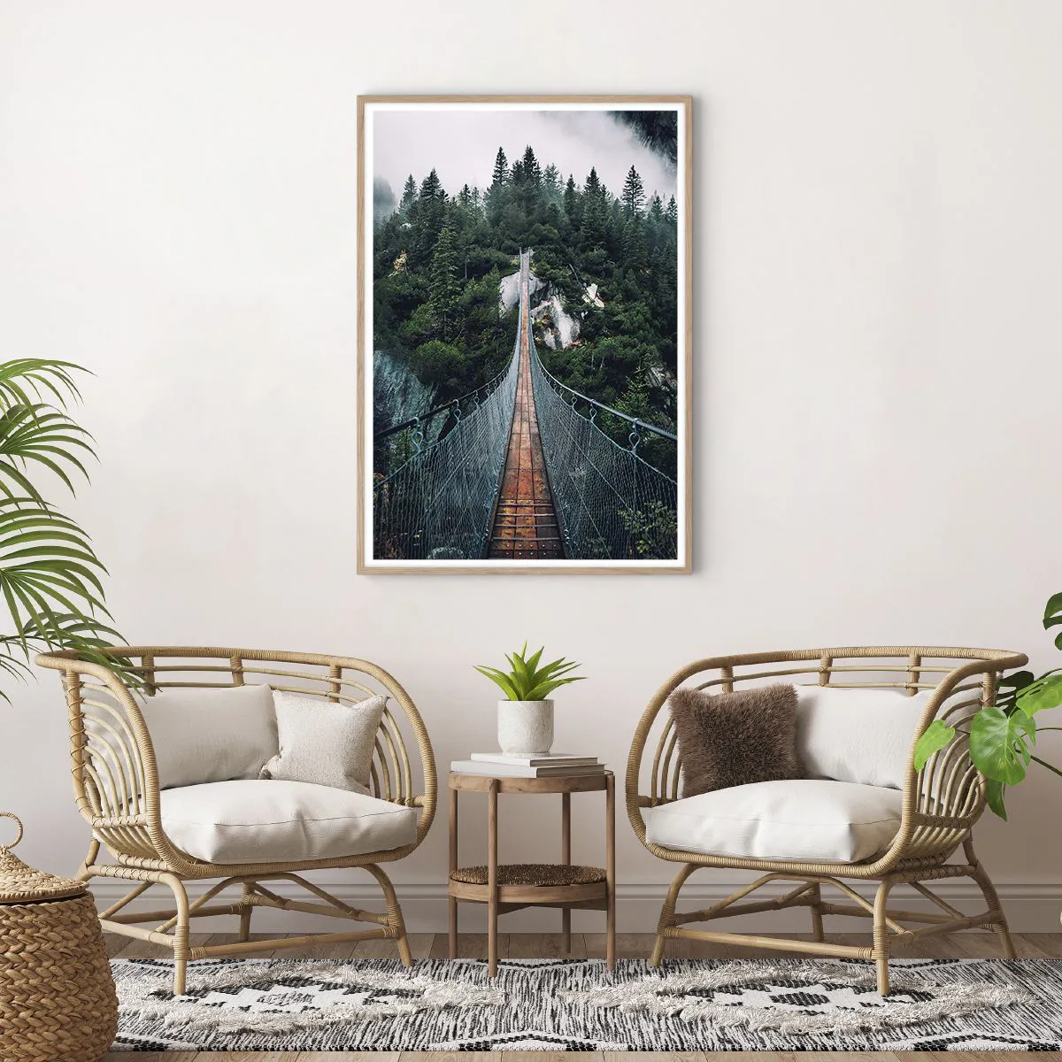 Affiche dans un chêne clair - Poster - Uniquement pour les aigles - 70x100 cm