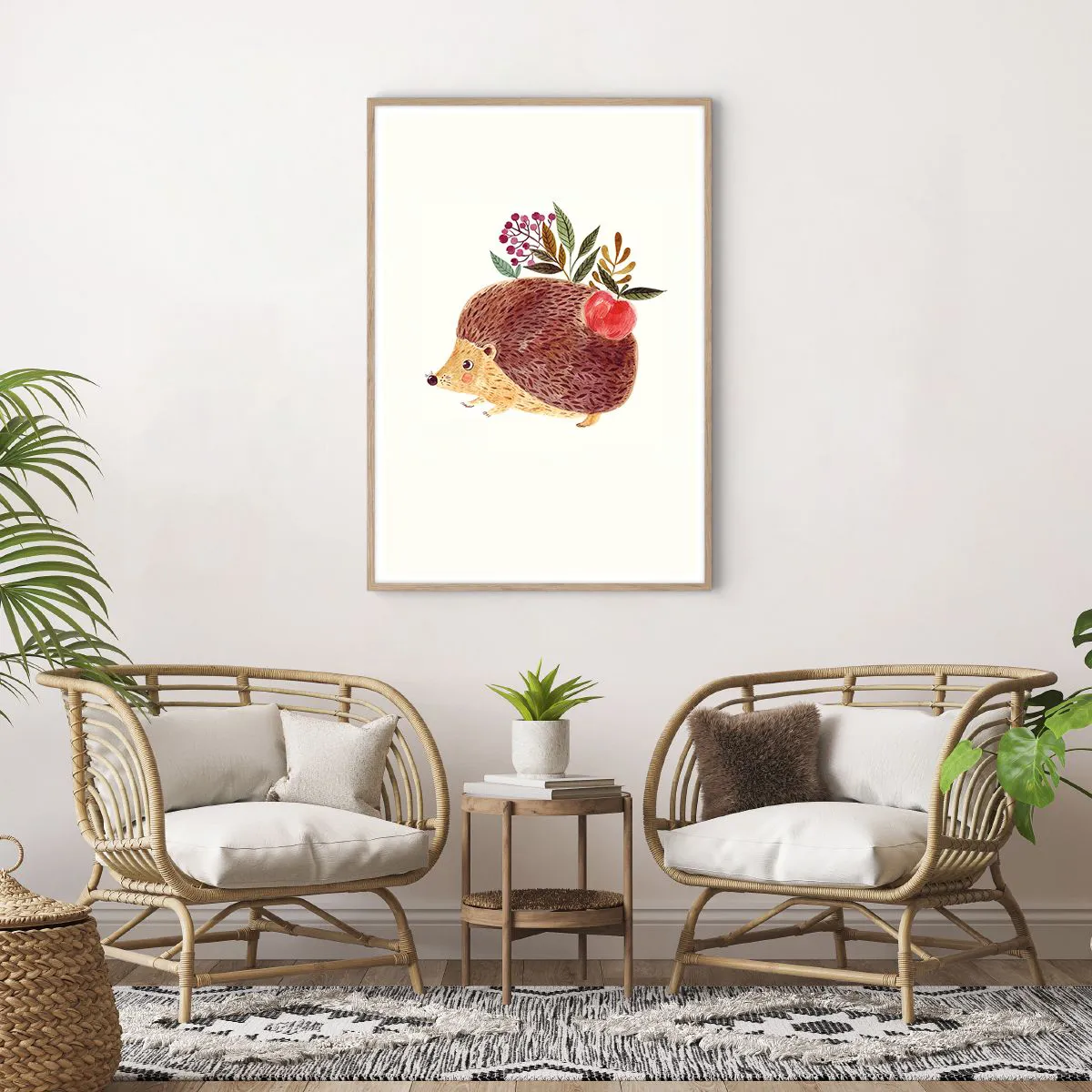 Plakat i ramme af lyst egetræ - Og du kan allerede lide mig - 70x100 cm