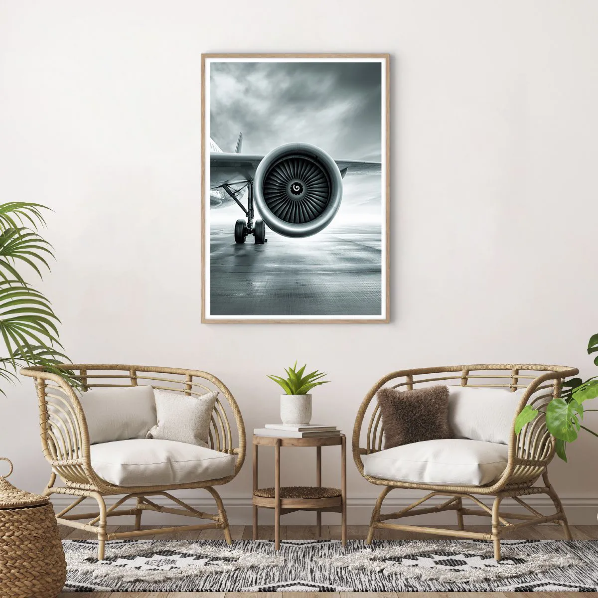 Póster en marco roble claro - Hay poder - 70x100 cm