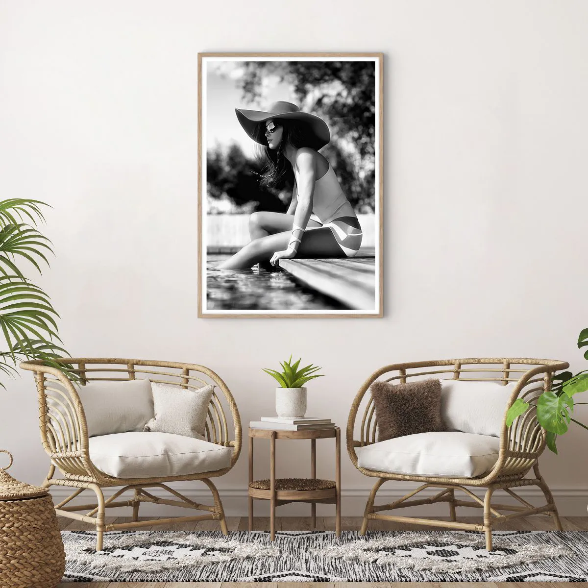 Poster in einem Rahmen aus heller Eiche - Sommertraum - 70x100 cm