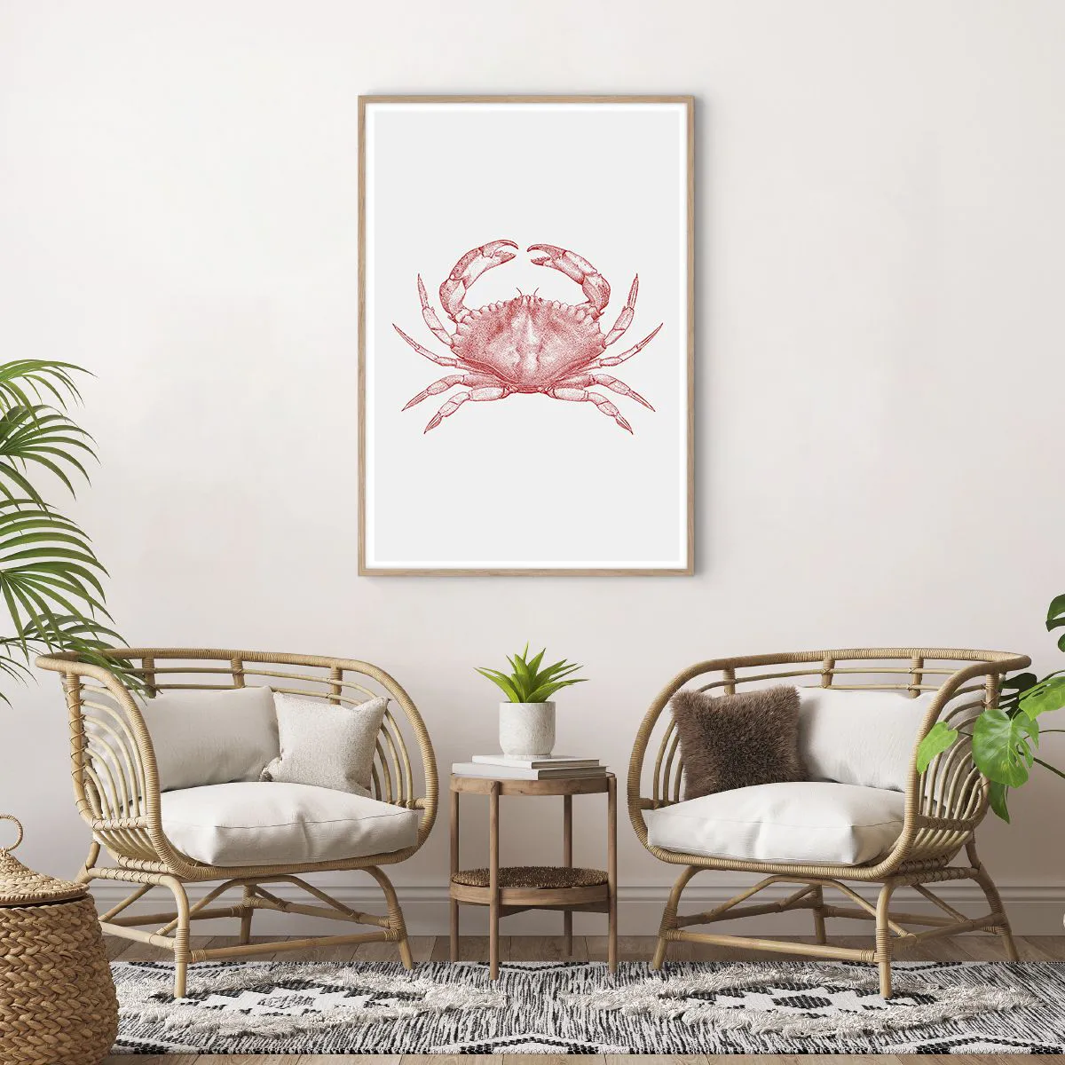 Póster en marco roble claro - El explorador de las rocas - 70x100 cm