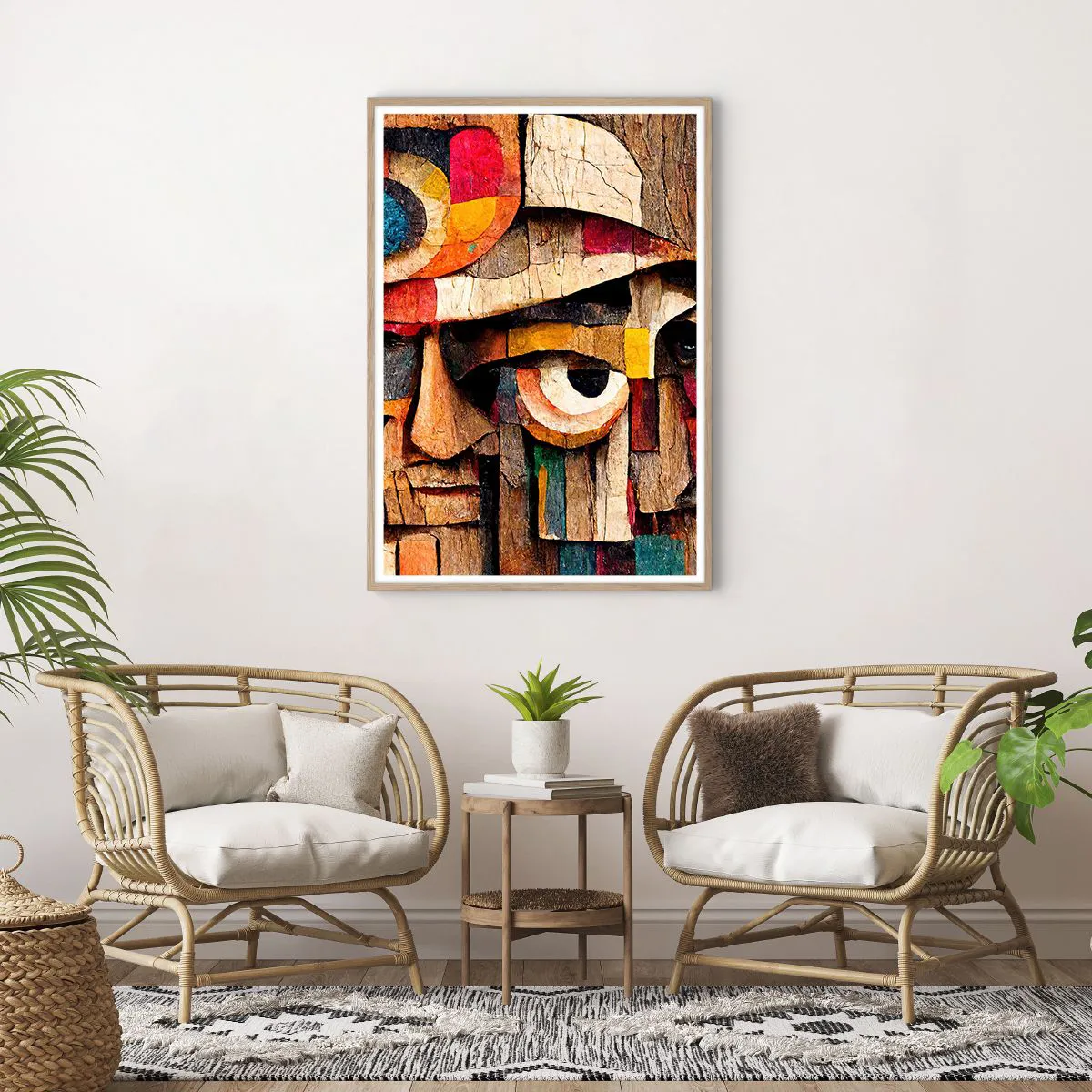 Poster în ramă de stejar deschis - Te văd... - 70x100 cm