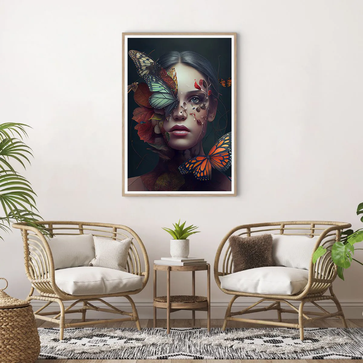 Poster in einem Rahmen aus heller Eiche - Wunderbare Metamorphose - 70x100 cm