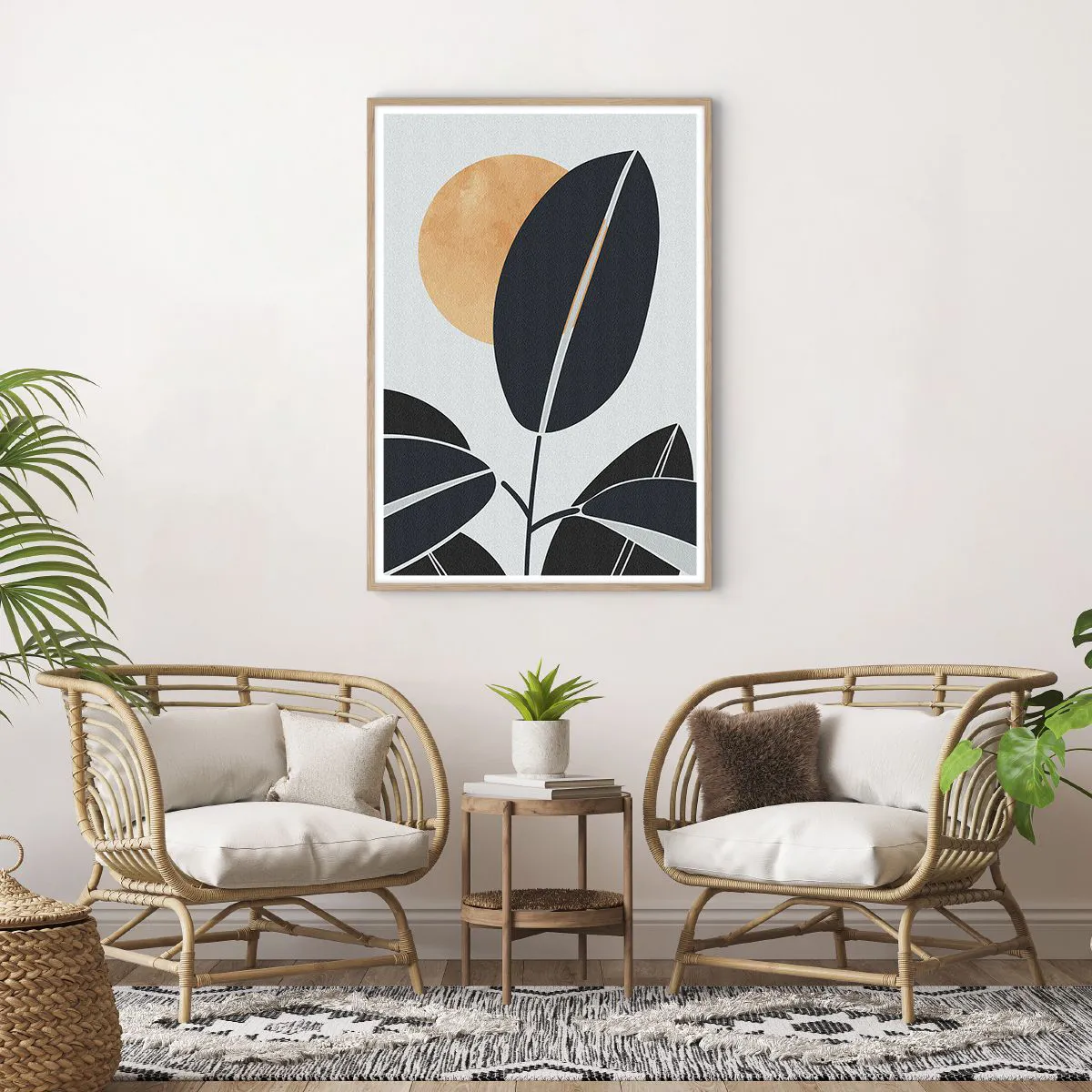 Plakat w ramie jasny dąb - Dzień gorącego lata - 70x100 cm