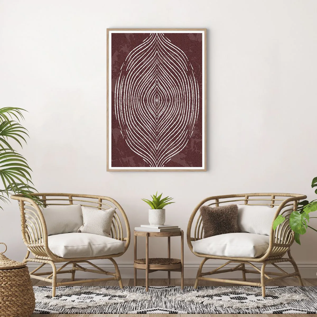 Poster in light oak frame - Space Talks - 70x100 cm